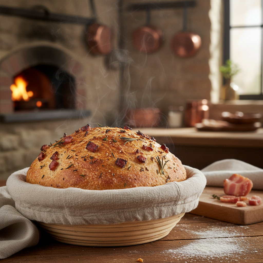 Comment faire un délicieux pain aux lardons avec un banneton ?