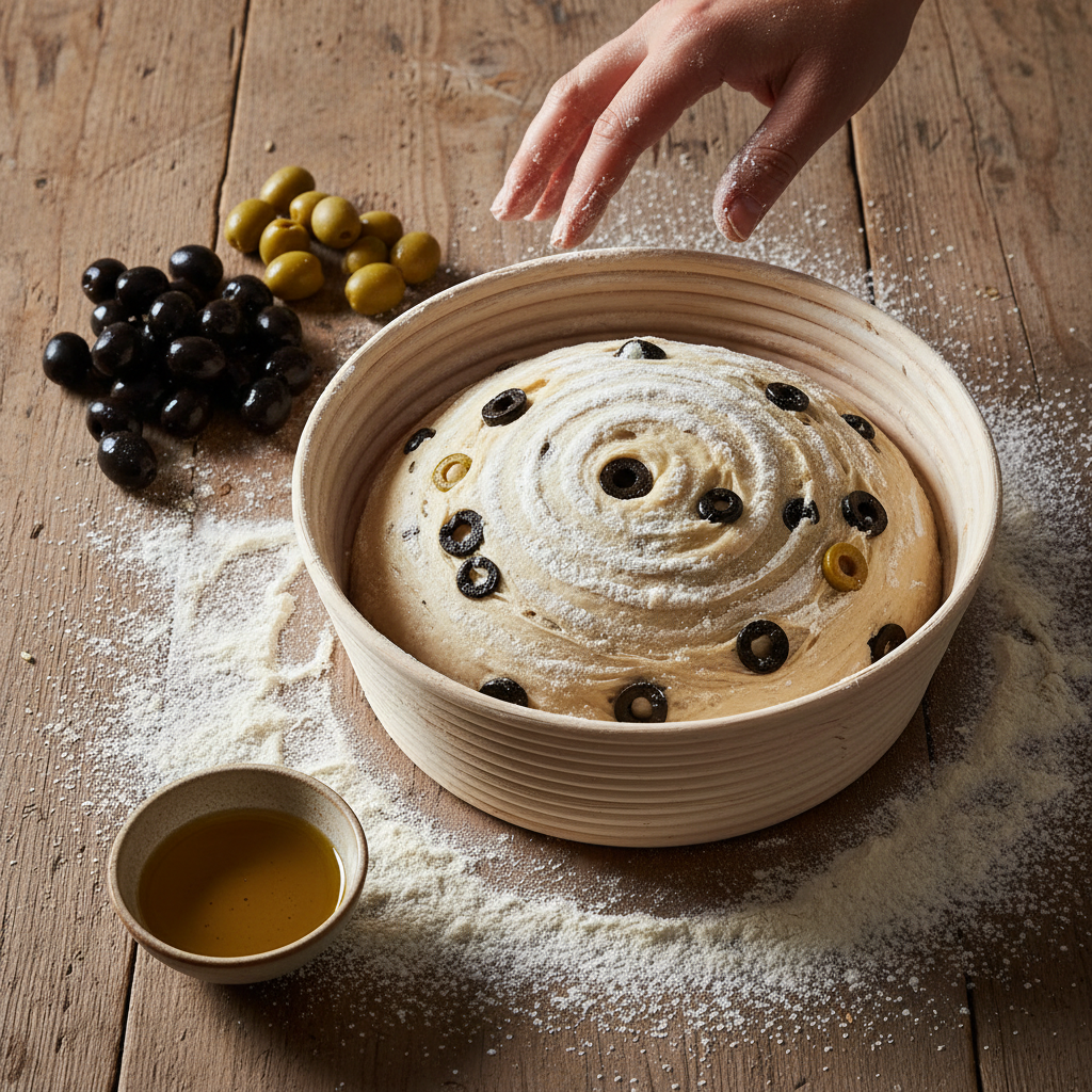 Comment préparer un délicieux pain aux olives avec un banneton ?