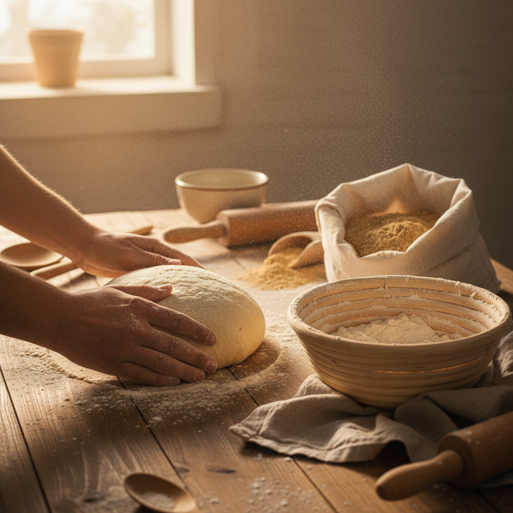 découvrez comment préparer un pain délicieux et sain en utilisant de la farine biologique et un banneton pour une cuisson parfaite. suivez nos conseils faciles pour un pain maison réussi.